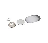 YQVEOT Badge Maker Machine, 100pcs Bottle Opener Keychain Base Parts Material 58mm Parts Supplies For Pro Badge Button Maker Machine, for Children DIY Gifts and Christmas