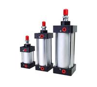 YQVEOT Pneumatic Air Cylinders, Pneumatic Cylinder, Standard Air Pneumatic Cylinders SC 32/40/50/63mm Bore Double Acting 50/75/100/125/150/175/200/250/300/350 Stroke(Stroke 175mm,SC50 (Bore 50mm))