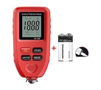 YQVEOT Thickness Gauge, TC100 White Car Paint Coating Thickness Gauge Car Paint Film Thickness Tester Measuring Paint Tool(Red with battery)