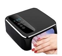YQVEOT UV Nail Lamp, LED UV Nail Lamp Wireless LED Nail Lamp UV Rechargeable 15600mAH Professional Gel Nail Dryer Nail Polish Curling Lamp For All Gel Nail Polish(Wireless black)