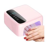 YQVEOT UV Nail Lamp, LED UV Nail Lamp Wireless LED Nail Lamp UV Rechargeable 15600mAH Professional Gel Nail Dryer Nail Polish Curling Lamp For All Gel Nail Polish(Wireless pink)