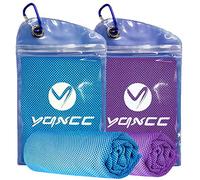 YQXCC 2 Pack Cooling Towel (120x30 cm) Ice Towel for Neck, Microfibre Cool Towel, Soft Breathable Chilly Towel for Yoga, Golf, Gym, Camping, Running, Workout & More Activities