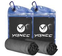 YQXCC 2 Pack Cooling Towel (120x30 cm) Ice Towel for Neck, Microfibre Cool Towel, Soft Breathable Chilly Towel for Yoga, Golf, Gym, Camping, Running, Workout & More Activities