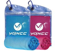 YQXCC 2 Pack Cooling Towels, 120x30 cm, Ice Cool Microfibre Towel for Neck | Soft Breathable Chilly Towel, Ideal for Gym, Yoga, Golf, Running, Camping & Hot Weather