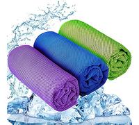 YQXCC 3 Pcs Cooling Towels | 120x30 cm | Cool Cold for Neck | Microfibre Soft Breathable Chilly | for Sports Yoga, Golf, Gym, Camping, Running & More Activities