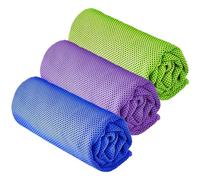 YQXCC 3 Pcs Cooling Towels, 120x30 cm, Ice Cool Microfibre Towel for Neck | Soft Breathable, Cooling Neck Wrap for Gym, Yoga, Golf, Running, Camping, Workouts, Outdoor Activities & Hot Weather