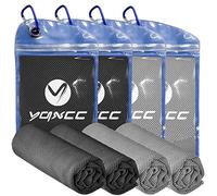 YQXCC 4 Pack Cooling Towel (120x30 cm) Ice Towel for Neck, Microfibre Cool, Soft Breathable Chilly for Yoga, Golf, Gym, Camping, Running, Workout & More Activities