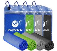 YQXCC 4 Pack Cooling Towel (120x30 cm) Ice Towel for Neck, Microfibre Cool, Soft Breathable Chilly for Yoga, Golf, Gym, Camping, Running, Workout & More Activities