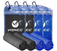 YQXCC 4 Pack Cooling Towel (120x30 cm) - Microfibre Ice Towel for Neck, Soft Breathable Chilly Towel for Yoga, Golf, Gym, Camping, Running, Workout & More Activities