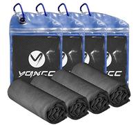YQXCC 4 Pack Cooling Towels (100x30 cm) Cool Cold Towel, Soft Breathable Chilly Microfibre Towels for Yoga, Golf, Gym, Camping, Running, Fitness, Workout & More Activities