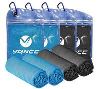 YQXCC 4 Pack Cooling Towels (100x30 cm) Cool Cold Towel, Soft Breathable Chilly Microfibre Towels for Yoga, Golf, Gym, Camping, Running, Fitness, Workout & More Activities