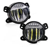 YQXMYGS Fit For J/e/e/p Wrangler JK JL JLU Rubicon Sahara 2018 2019 LED Fog Lamps DRL Daytime Running Lights Front Bumper Car Accessories 12V(Fog DRL White)