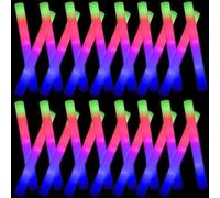 YQXTOOEL 102pcs Giant Glow Foam Sticks,Foam Glow Sticks for Wedding,Light up Batons,3 Multi-modes Color Flashing Wand for Party Supplies Kids Party,Birthday,Weddings,Gifts for Kids