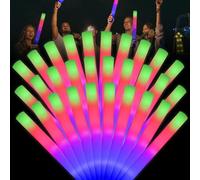 YQXTOOEL 40+2pcs Giant Glow Foam Sticks,Light up Batons,Foam Glow Sticks for Wedding,3 Multi-modes Color Flashing Wand for Party Supplies Kids Party,Birthday,Weddings,Gifts for Kids