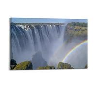 YQXTRB Nature Poster Victoria Falls And Rainbows Poster Decorative Painting Canvas Wall Posters And Art Picture Print Modern Family Bedroom Decor Posters 12x18inch(30x45cm)