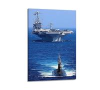 YQXTRB Navy Poster Submarines And Aircraft Carriers Poster Decorative Painting Canvas Wall Posters And Art Picture Print Modern Family Bedroom Decor Posters 12x18inch(30x45cm)
