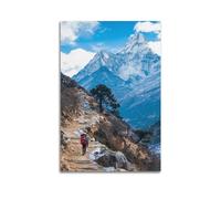 YQXTRB Scenic Travel Poster The Summit of Mount Everest Poster Decorative Painting Canvas Wall Posters And Art Picture Print Modern Family Bedroom Decor Posters 16x24inch(40x60cm)