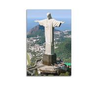 YQXTRB Travel Poster Christ of Rio De Janeiro Poster Decorative Painting Canvas Wall Posters And Art Picture Print Modern Family Bedroom Decor Posters 12x18inch(30x45cm)