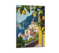 YQXTRB Vintage Fruit Italian Lemon Poster Decorative Painting Canvas Wall Posters And Art Picture Print Modern Family Bedroom Decor Posters 16x24inch(40x60cm)