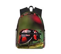 Yqxwjl abstract color splash print backpack for women men laptop book bag lightweight casual travel backpack, Red Ladybug Dasisy, One Size