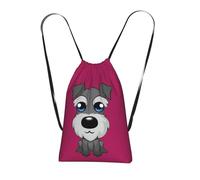 YQxwJL Adorable Schnauzer Print Drawstring Backpack Bags, String Backpack Cinch Sack Bags For Trip Beach For Daily Use