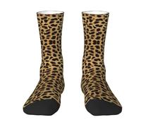 YQxwJL Adult Socks, Leopard Animal print Print Winter Warm Wool Socks for Women, Soft Cozy Socks, Knit Boots Socks for Men, White, One size
