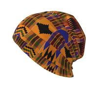 YQxwJL African Ethnic Pattern Print Winter Warm Hats Knit Beanie Cap Slouchy Skull Cap Soft and Skin Friendly for Men Women Black