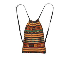 YQxwJL African Weaving Print Drawstring Backpack Foldable Drawstring Bag Large Capacity Gym Bag Track Bag For Women Men