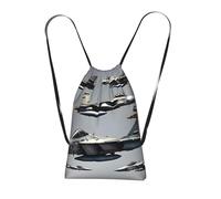 YQxwJL Aircraft Fighter Jets Print Drawstring Backpack Foldable Drawstring Bag Large Capacity Gym Bag Track Bag For Women Men