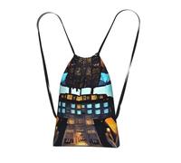 YQxwJL Airplane Cockpit Print Drawstring Backpack Foldable Drawstring Bag Large Capacity Gym Bag Track Bag For Women Men