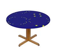 YQxwJL Alaska State Flag Print Round Picnic Tablecloth, Elastic Fitted Table Covers For 90-140 Cm Tables Camping Indoor Outdoor