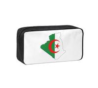 YQxwJL Algeria Flag Map Print Big Capacity Pencil Case Pen Pouch, 600d Oxford Fabric Pencil Bag With Sturdy Zipper School Supplies