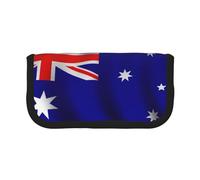 YQxwJL Australian Flag Print Canvas Fountain Pen Pouch Stylish Pen Case Organizer Bag Makeup Bags,For Everyday Travel