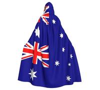 YQxwJL Australian Flag Print Carnival Cape Robe Cloak, Sorcerer Hooded Cloak, For Adults Halloween Cosplay Costumes