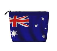 YQxwJL Australian flag print Cosmetic Bag, Makeup Bag Organizer with Zipper Cute Make Up Pouches Travel Szie Toiletry Bag, Black, One Size