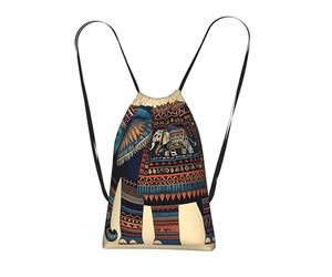 YQxwJL Aztec Elephant Print Drawstring Backpack Foldable Drawstring Bag Large Capacity Gym Bag Track Bag For Women Men
