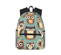 Yqxwjl Beautiful Eiffel Tower Paris Print Backpack for Women Men Laptop Backpack Lightweight Travel Casual Daypack, Cute Animal Cartoon Owls, One Size