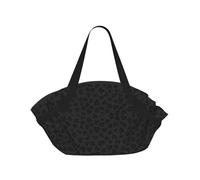 YQxwJL Black Leopard Pattern Print 2-In-1 Picnic Blanket And Tote Bag, Outdoor Beach Mat 94cm Foldable Ground Cover For Camping
