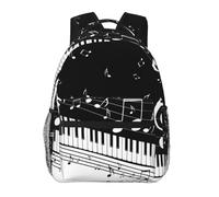 YQxwJL Black White Music Note Print Lightweight Packable Backpack For Travel Camping Outdoor, Lightweight Foldable Daypack