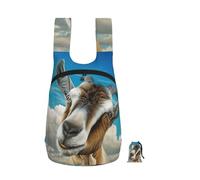 YQxwJL Blue Goat Print Print Ultra Light Foldable Daypack, Collapsible Portable Rucksack Outdoor Backpack For Daily Shopping