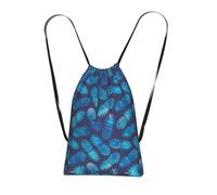 YQxwJL Blue Pineapple Print Drawstring Backpack Bags, String Backpack Cinch Sack Bags For Trip Beach For Daily Use