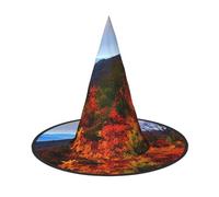 YQxwJL Blue Ridge Mountains Print Halloween Witch Hat Head Headwear Decoration Witch Hat Cosplay Party Props For Women-2pcs