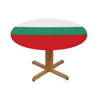 YQxwJL Bulgarian Flag Print Round Picnic Tablecloth, Elastic Fitted Table Covers For 90-140 Cm Tables Camping Indoor Outdoor