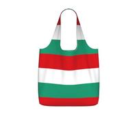 YQxwJL Bulgarian Flag Print Ultralight Foldable Tote With Drawstring, Reusable Grocery And Travel Bag Packable Collapsible