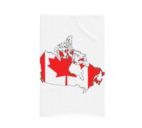YQxwJL Canadian Flag Map Print kitchen Towels Dish Cloths, Towels Waffle Weave Ultra Soft Absorbent Quick Drying, 41x66 Cm