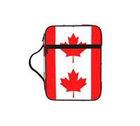 YQxwJL Canadian Flag Print Bible Bag Pencil Case with Pen Slots Waterproof Cosmetic Bag Durable Phone Bag Tote Bag Handbag
