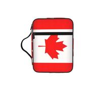YQxwJL Canadian Flag Print Bible Bag Pencil Case with Pen Slots Waterproof Cosmetic Bag Durable Phone Bag Tote Bag Handbag