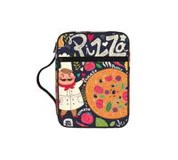 YQxwJL Chef Pizza Print Bible Bag Pencil Case with Pen Slots Waterproof Cosmetic Bag Durable Phone Bag Tote Bag Handbag