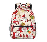 YQxwJL Christmas Cartoon Santa Claus Print Lightweight Packable Backpack For Travel Camping Outdoor, Lightweight Foldable Daypack