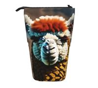 YQxwJL Cute Alpaca Llama Print Zippered Pencil Pouch Organizers Telescopic Pencil Bag Pen Holder Stationery Case For Office